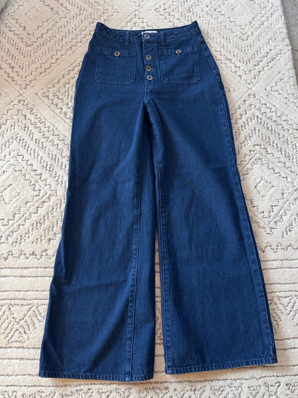 ROLLA'S Dark Blue Wide Leg Jeans